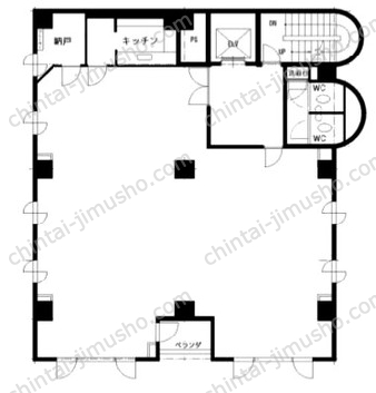 ビルボビル4Fの間取図