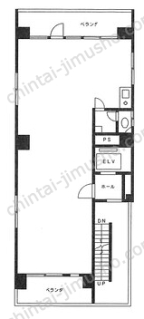 北信ビル4Fの間取図