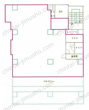 宮ビル9Fの間取図