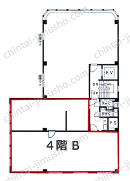 ストークビルヂング本石4Fの間取図