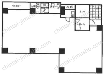 MS日本橋ビル9Fの間取図