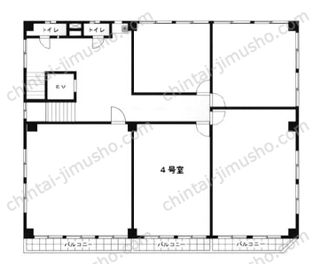 山京ビル本館2Fの間取図