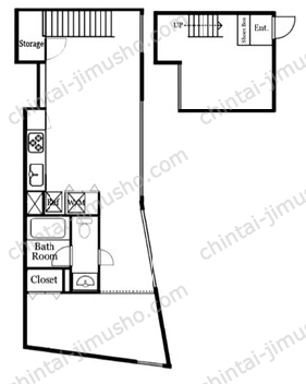 柿の木坂クアトロ一括貸の間取図