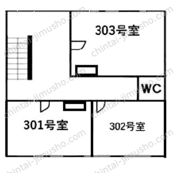 高野ビル3Fの間取図