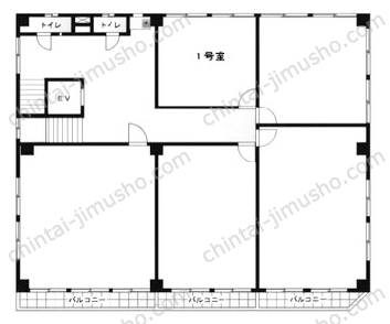 山京ビル本館2Fの間取図