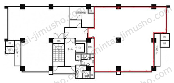 新宿伍名館7Fの間取図