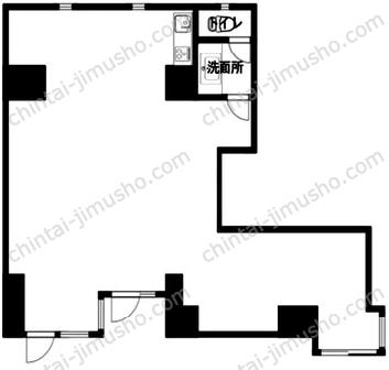 岡田ビル2Fの間取図