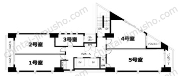 ATELIER YOURS小川町5Fの間取図