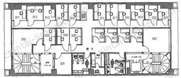 クロスオフィス新宿3Fの間取図