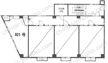 三河屋マンション4Fの間取図