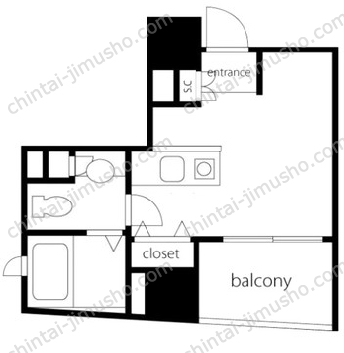 VORT銀座residence5Fの間取図