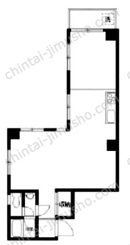 第三長門ビル8Fの間取図