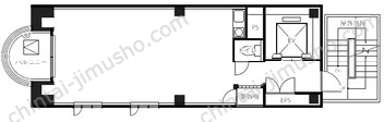 メビウスビル5Fの間取図
