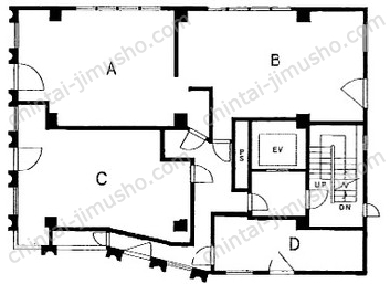 マスターズオフィス立川4Fの間取図