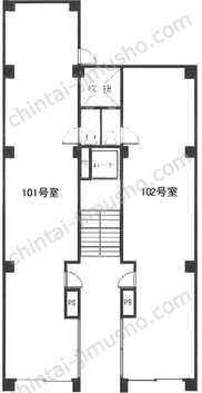 中野新橋ペガサスビル1Fの間取図