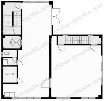 E-HOUSE第二ビル2Fの間取図