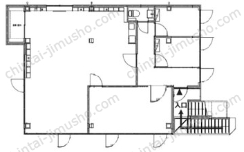 Shirasuna bldg. NAGATACHO2Fの間取図