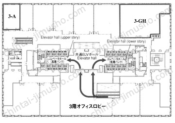 みなとみらいセンタービル3Fの間取図