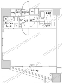 ファーストリアルタワー新宿3Fの間取図