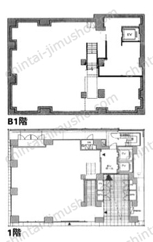 銀座レンガ通り福神ビル一括貸の間取図