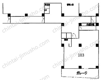 六本木福吉町ビル1Fの間取図