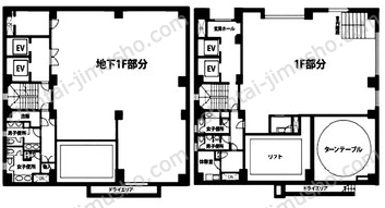 淡路町サニービル一括貸の間取図