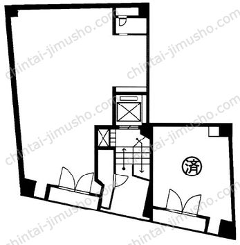 新盛ビル1Fの間取図