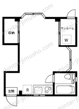 クイーンホームズ1Fの間取図