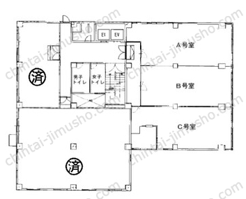 全国旅館会館7Fの間取図