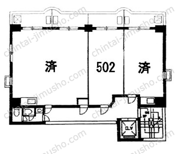 井上ビル10号館5Fの間取図