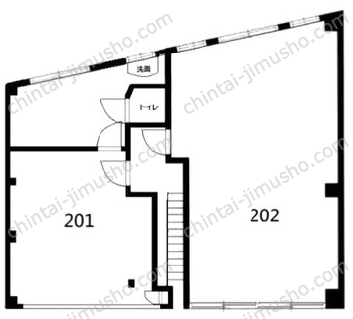 川田ビル2Fの間取図