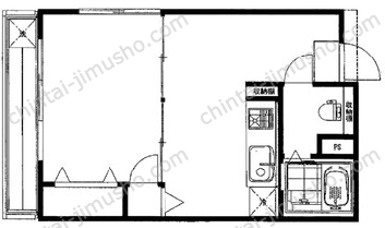 諏訪町マンション4Fの間取図