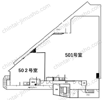 王子新扇屋ビル5Fの間取図