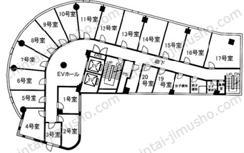 初台センタービル4Fの間取図