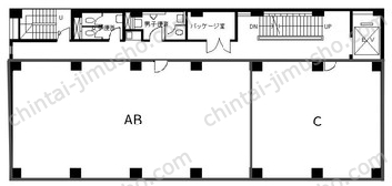 本厚木駅前ビル6Fの間取図