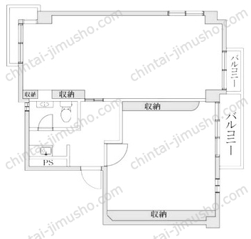 平河ハイツ4Fの間取図