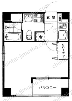 リベルタⅡ6Fの間取図