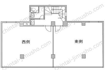 西川ビル3Fの間取図