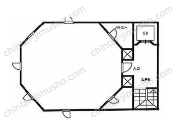 麻布ウィンテルビル7Fの間取図