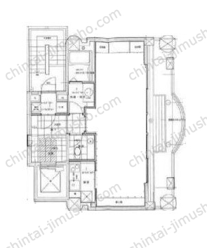 マンション高千穂Ⅱ7Fの間取図