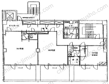 大宮タウンビル7Fの間取図