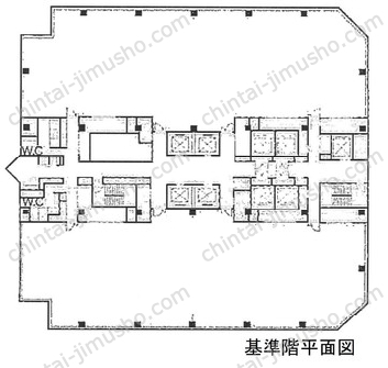 有明フロンティアビルB棟1Fの間取図