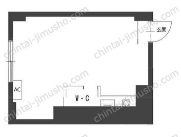 六本木マンション1Fの間取図