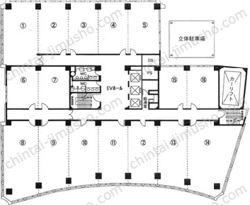 日本企業会館4Fの間取図