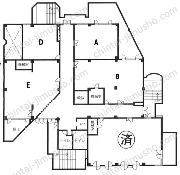 川越中原町ビル3Fの間取図