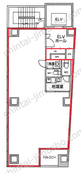 麹町トーセイビル7Fの間取図