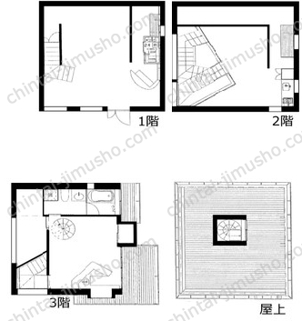 元麻布パートⅠ一棟貸の間取図