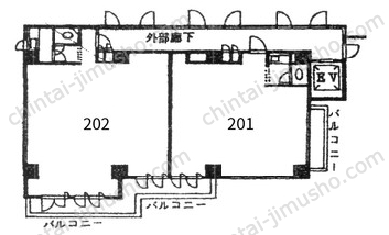 さいかち坂ビル2Fの間取図