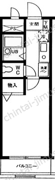 ミーレ学園前2Fの間取図