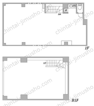 スカイゲートテナント一括貸の間取図